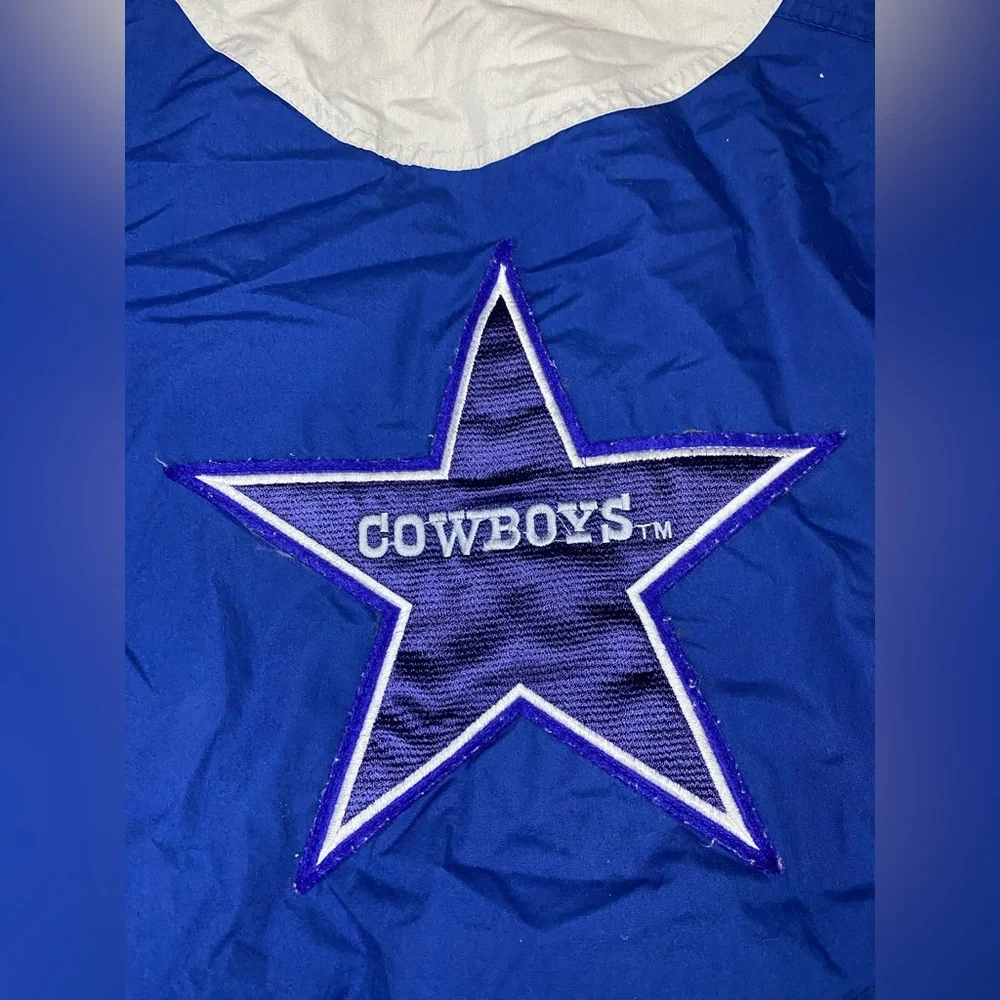Vintage 90’s Dallas Cowboys Logo Triple Fat Goose NFL Puffer Jacket Men Sz LARGE